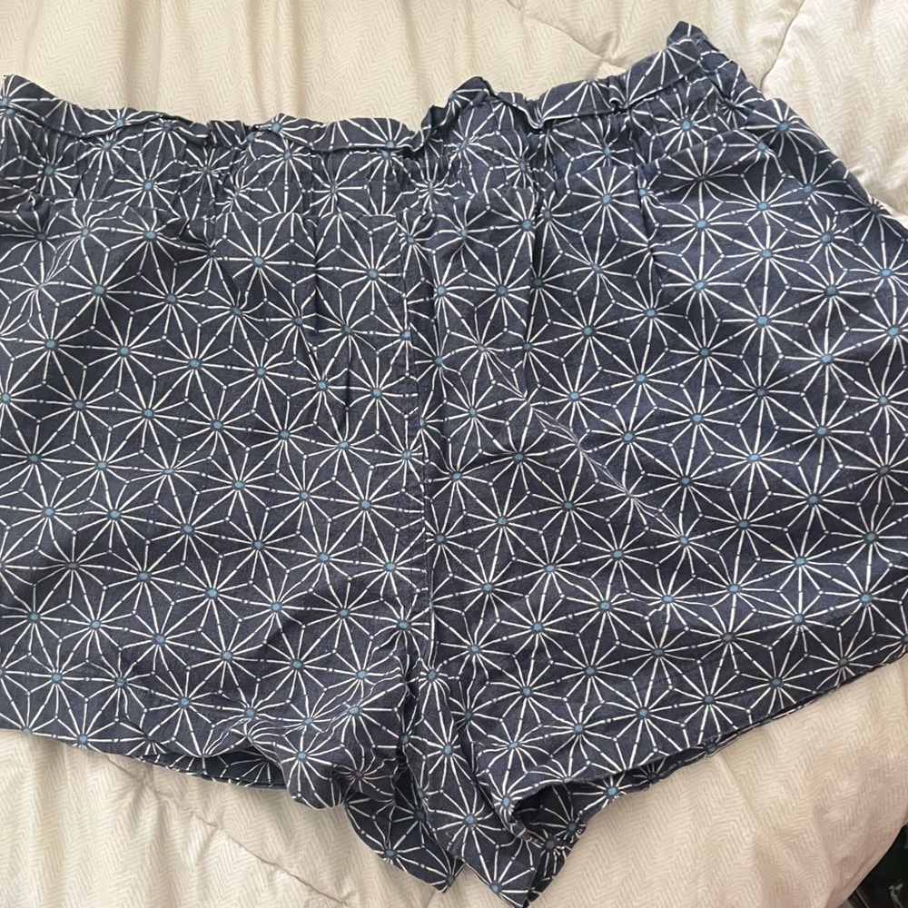 EUC Geometric Patterned Linen Women's Shorts
